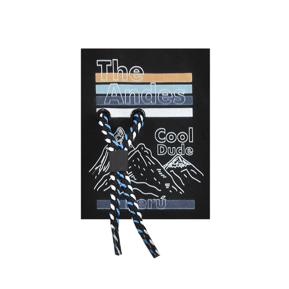 Лейба тканеваяя с подвеской The Andes, 7*8.5см, черный, белый, синий, бежевый, шт. Лейба Ткань