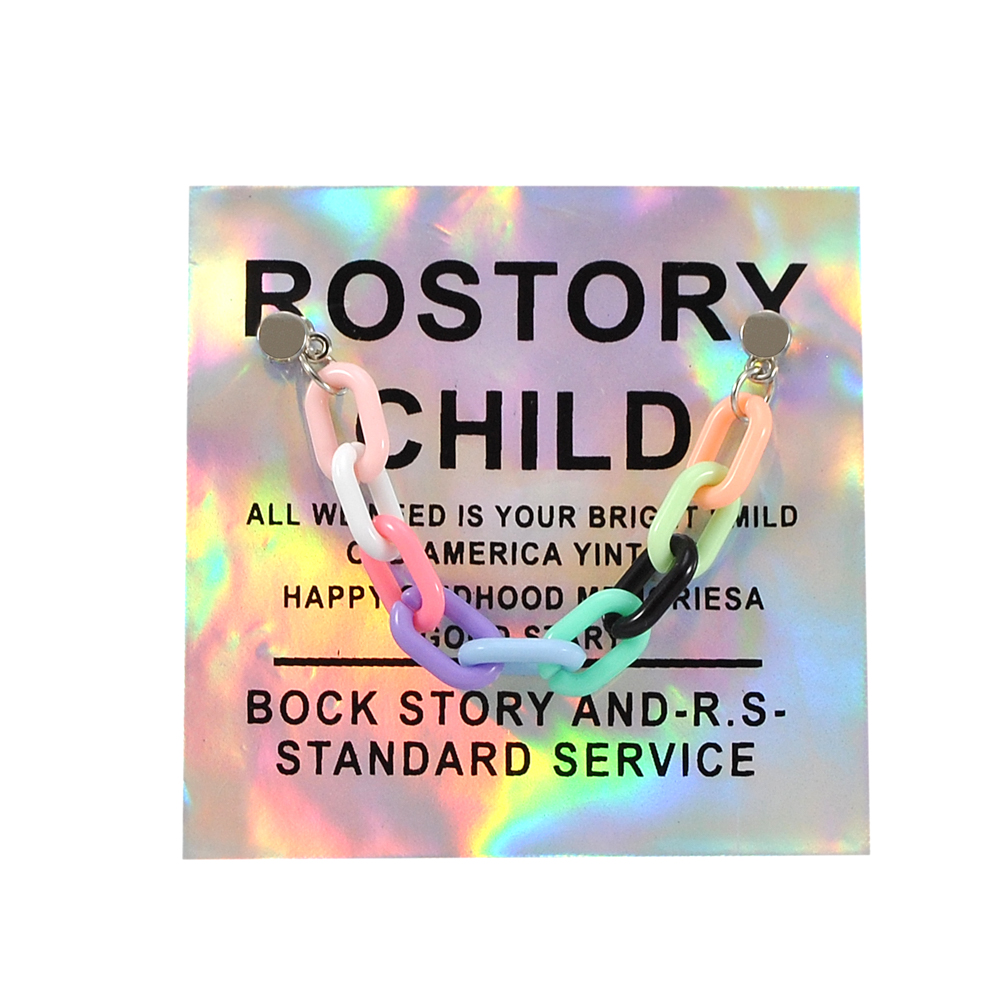 Лейба голографическая с радужной цепочкой Rostory Child, 8*8см, хамелеон , шт. Лейба Голограмма