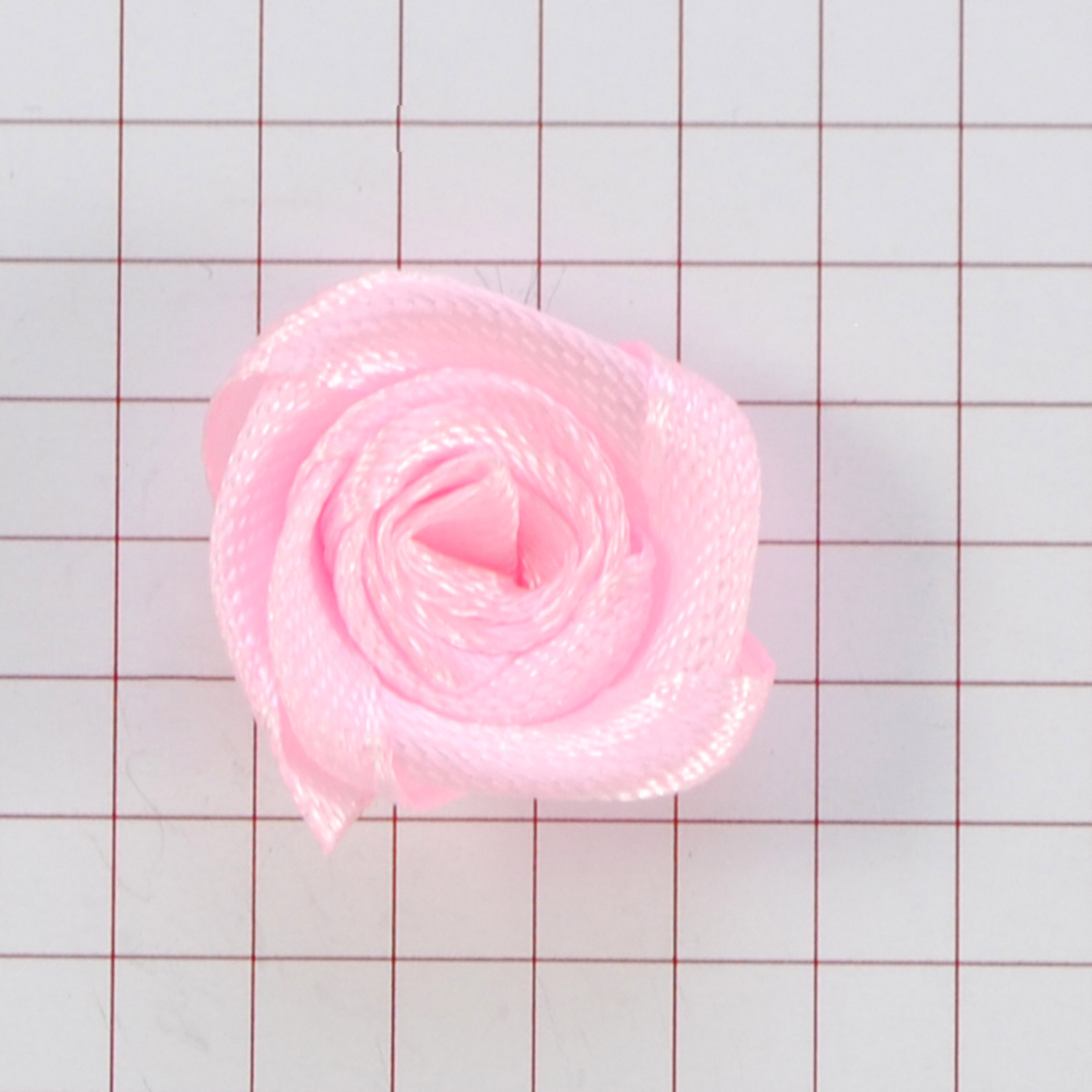 Аппликация тканевая Бутон 2см, ткань, розовый, шт. Аппликации Пришивные Цветы Банты