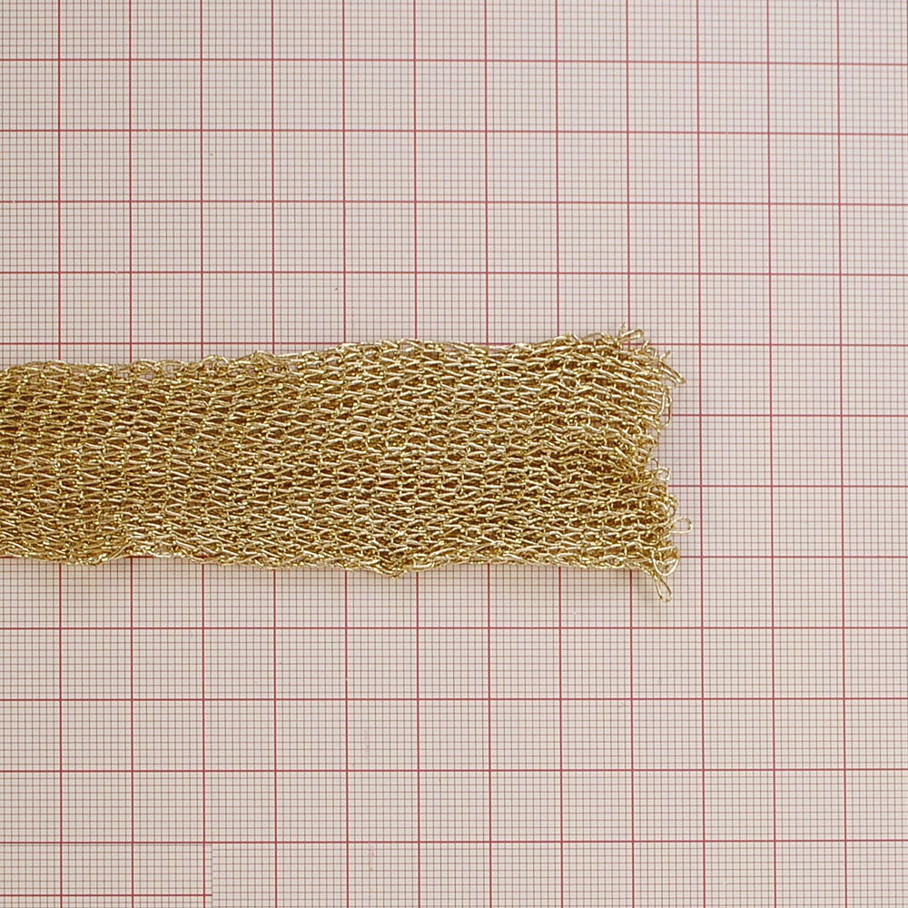 Тесьма сети Вязка 3см, золото, 25ярд. Тесьма