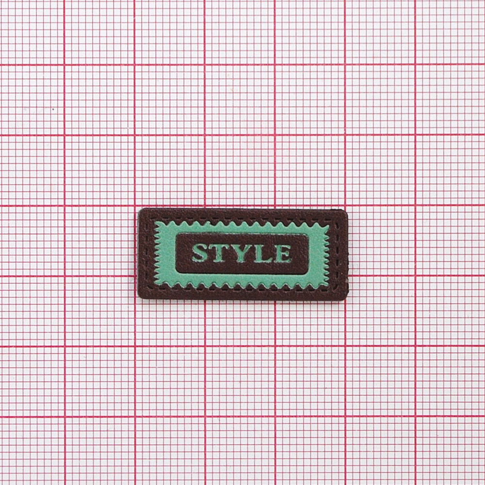 Лейба № 29 Style прямоугольная, светло-коричневая, 3*1,3см, шт. Лейба Кожзам