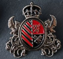 Значок металл Герб, серебро, черный, красный, шт. Броши