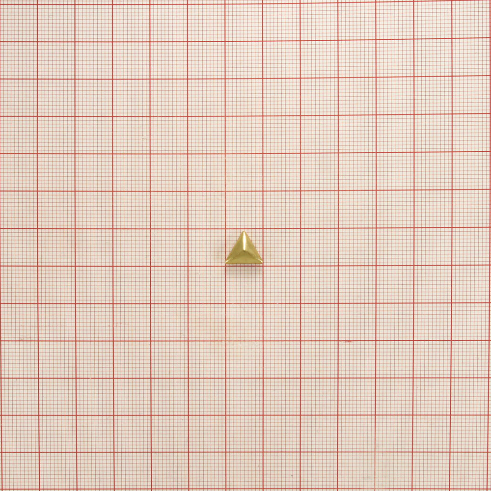 Краб металлический MS-14 треугольная пирамида 10*10мм GOLD / 1тыс.шт. Крабы Металл MS