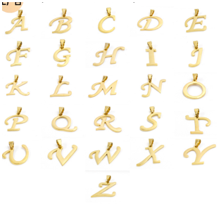 Подвеска Буквы ассорти, золото, шт. Подвески