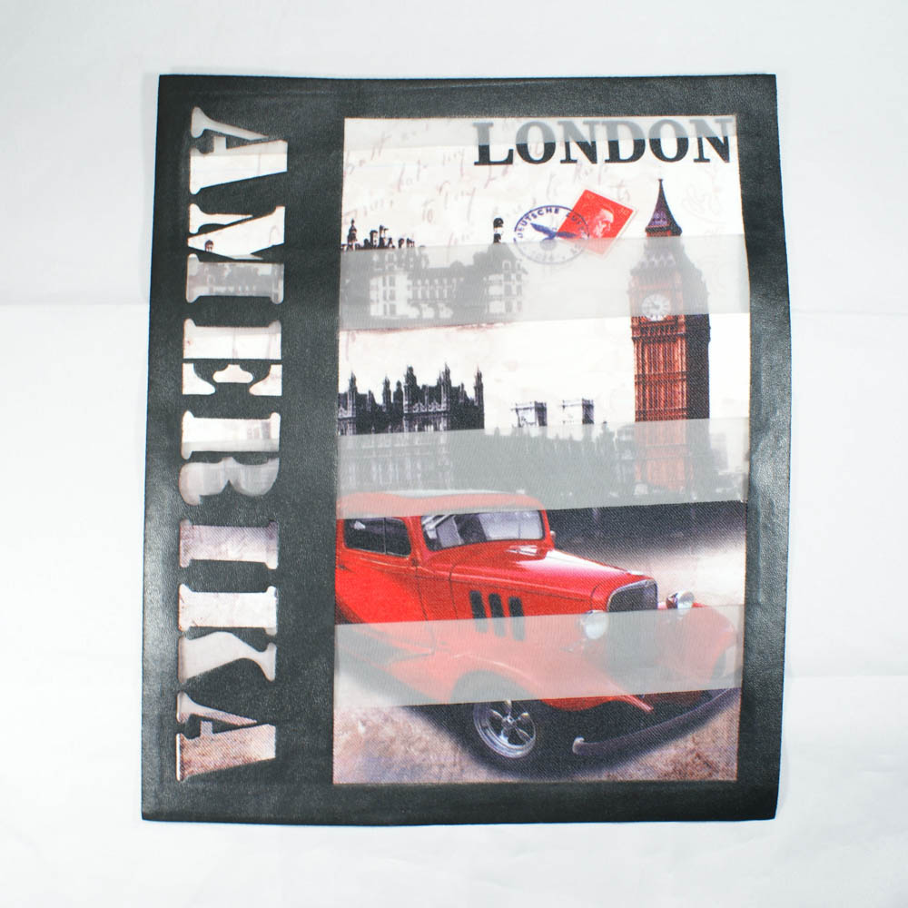 Аппликация пришивная Полоска London Amerika 25*21см. Биг-Бен, красное авто, шт. Аппликации Пришивные Постер