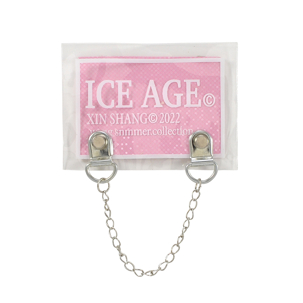 Лейба клеенка c цепочкой, ICE AGE, 6*8см, розовый, белый, шт. Лейба Клеенка