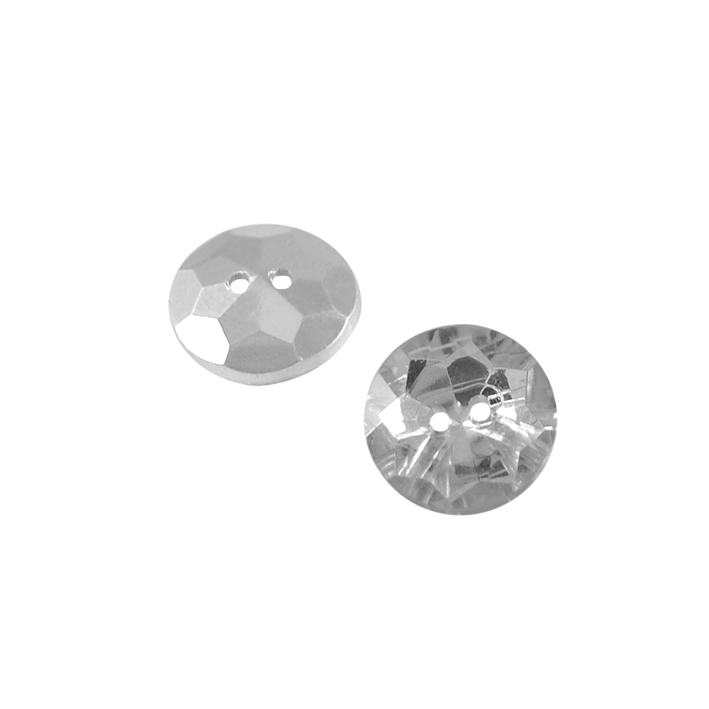 Пуговица Кристалл 2985 10мм белая круглая, шт. Пуговица Акрил, Кристалл