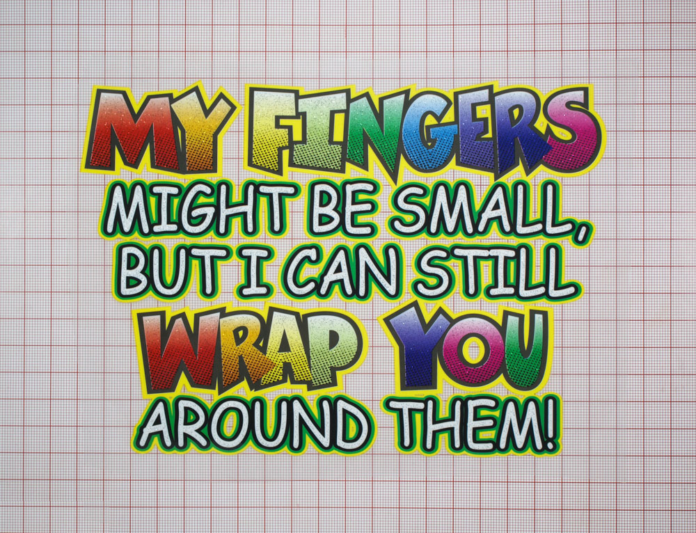Термоаппликация My fingers Wrap you 19,5*14см.. Термопереводки Надписи