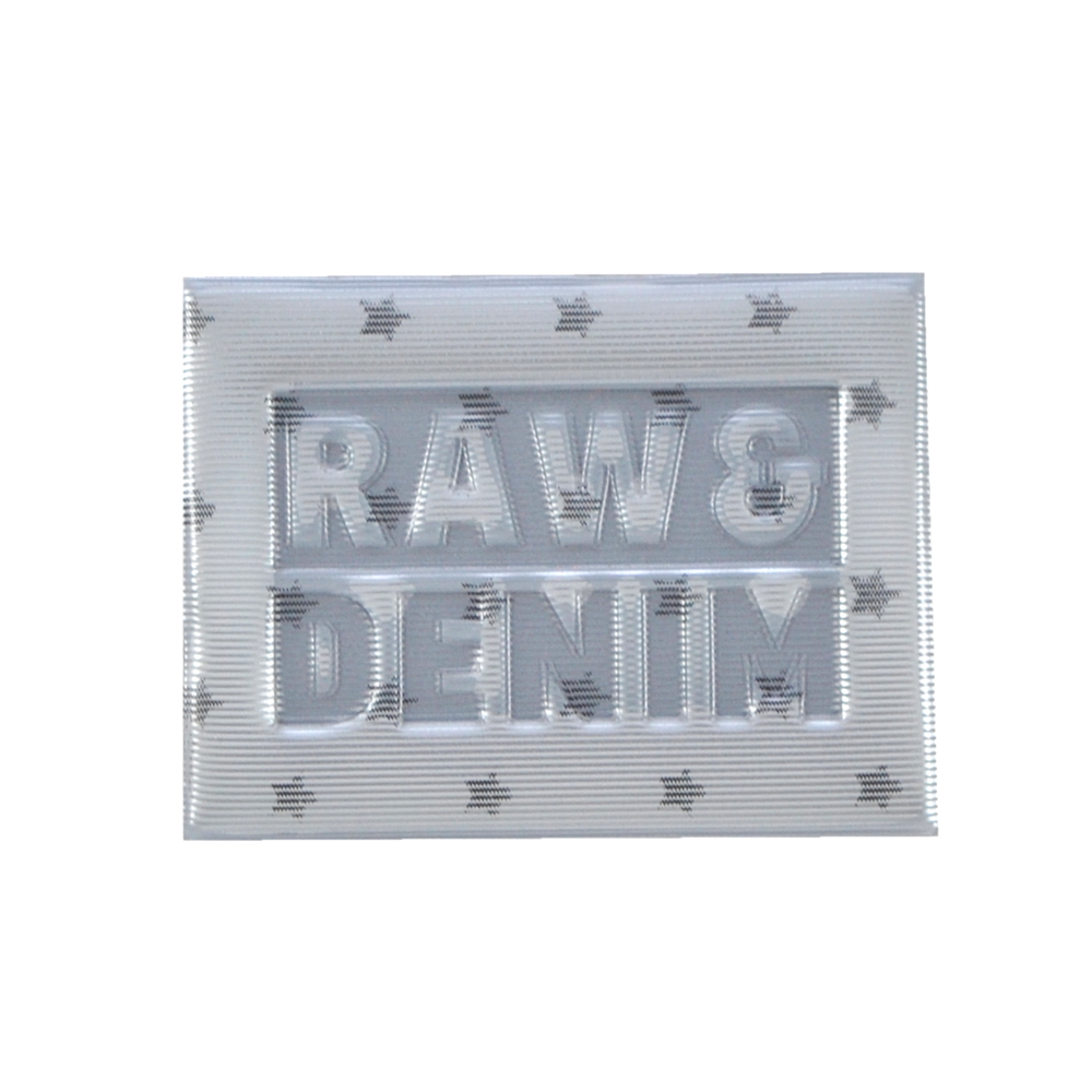 Лейба клеенка Raw and Denim, 3,8*2,8см, серый, шт. Лейба Клеенка