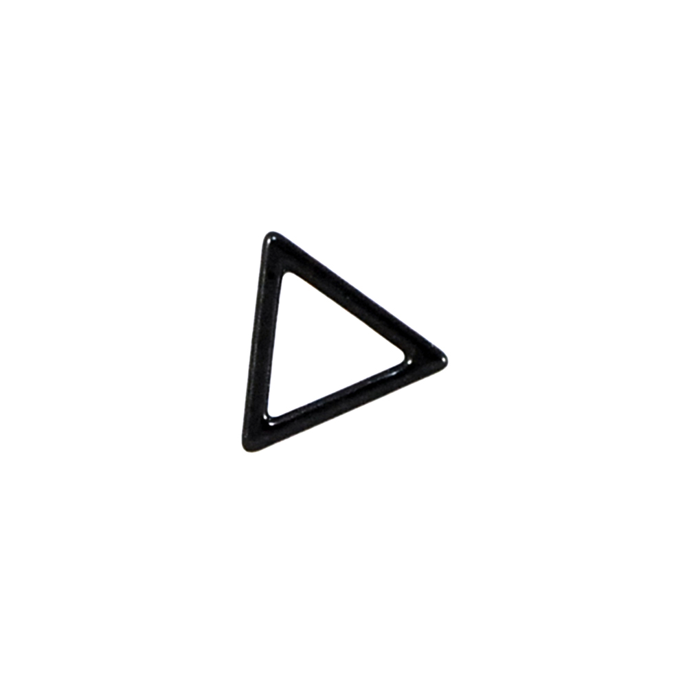 Перетяжка бельевая металл Треугольник 10мм (грань), 8,2*9мм (внутр.), 14*15,7мм (внешн.), черный, 1т.шт, уп. Перетяжка бельевая