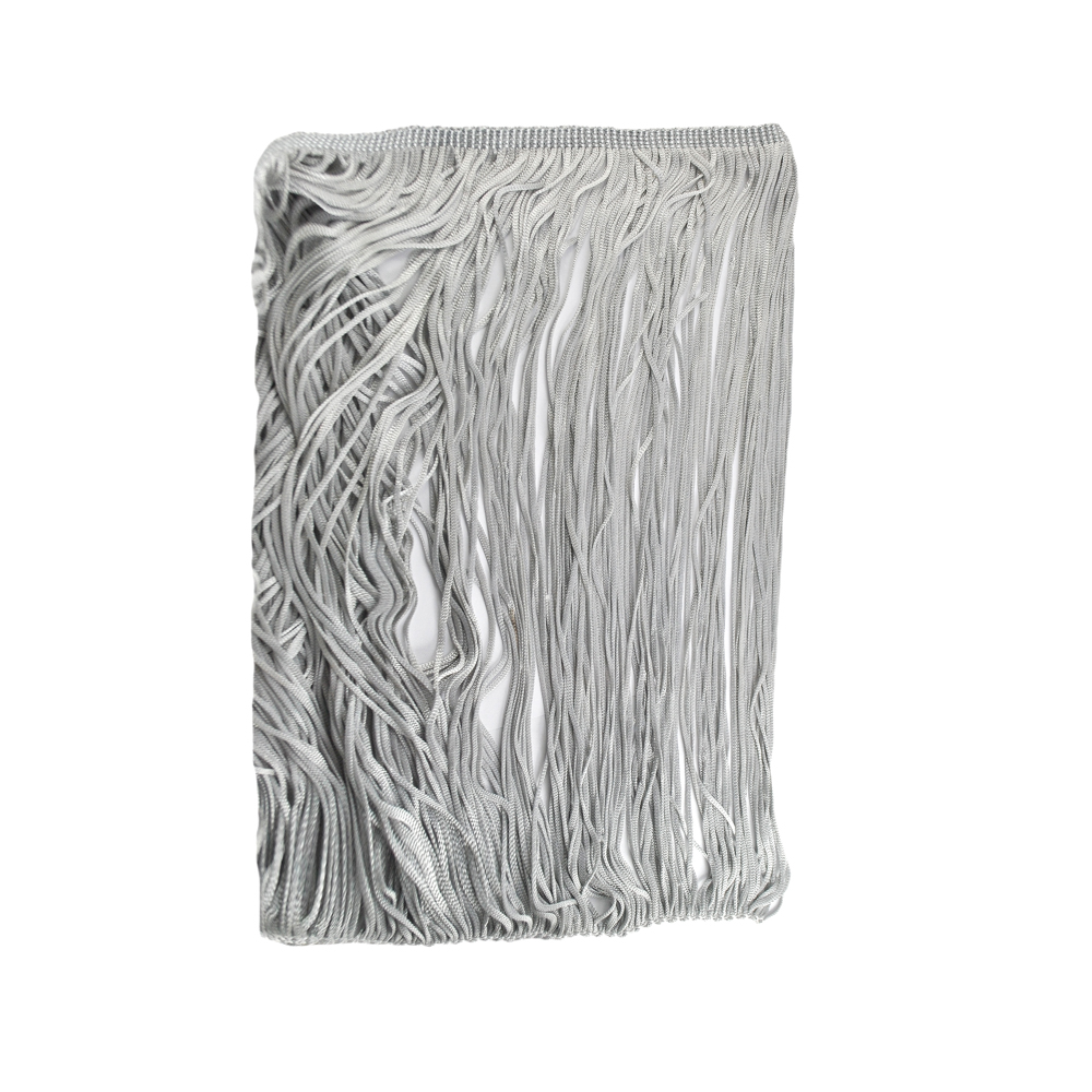 Бахрома нейлон 30см серая (silver)  м. Бахрома