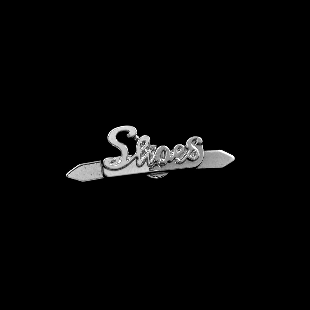 Краб металл SHOES 16*7мм, BLACK NIKEL, шт. Крабы Металл Надписи, Буквы