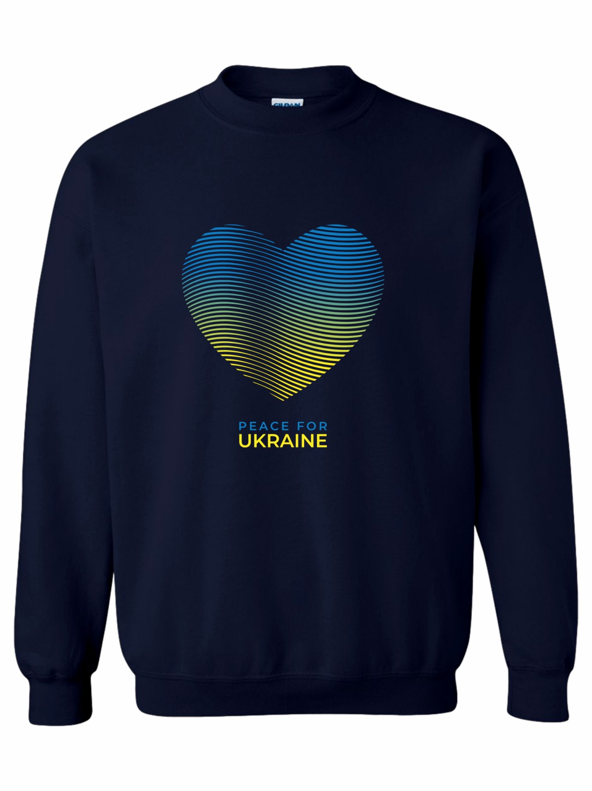 Термоаппликация Сердце Украина, 21*21,2см, желтый, голубой /термопринтер/, шт. Термоаппликация термопринтер
