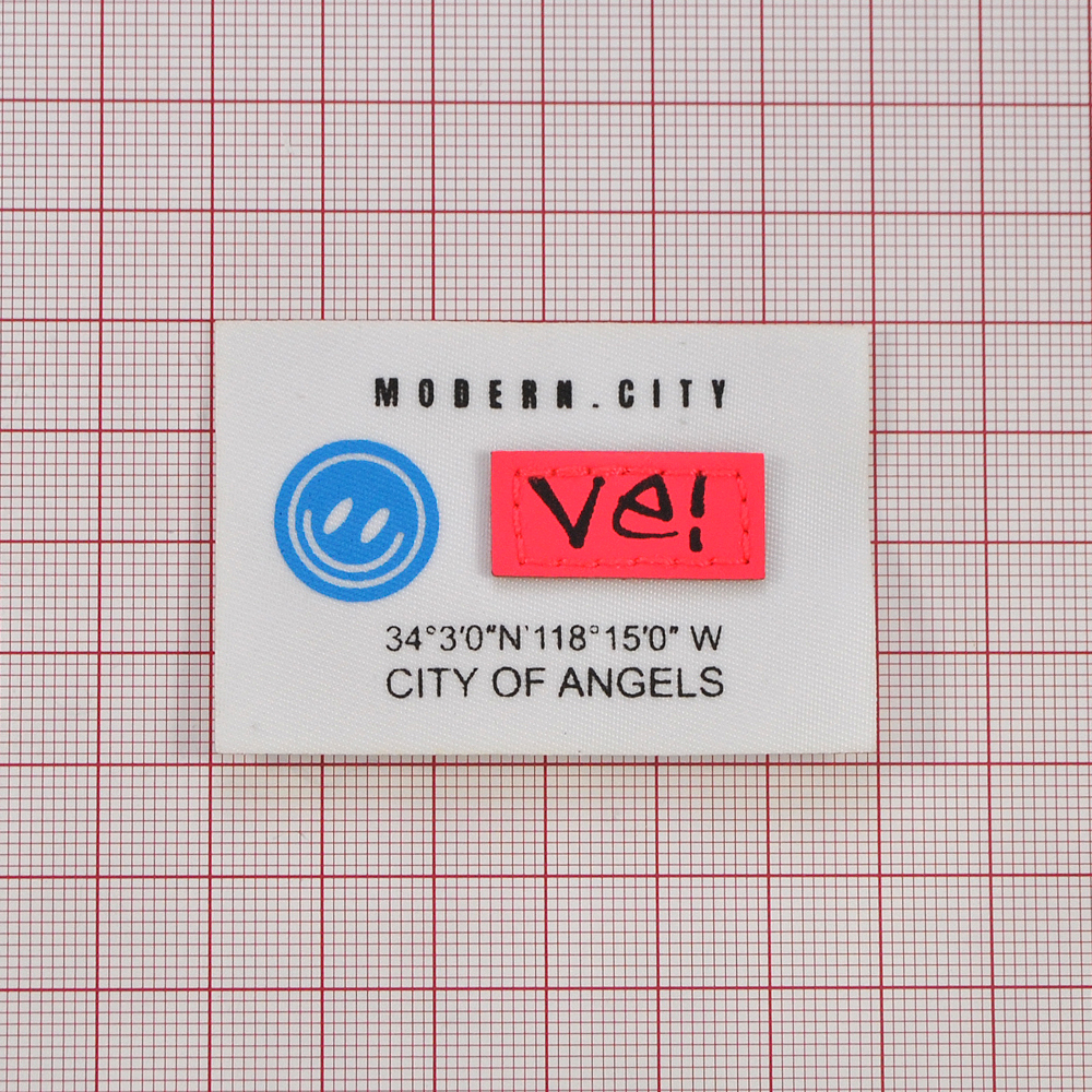 Лейба ткань Ve!, 4*6см, черный, белый, голубой, розовый, шт. Лейба Ткань