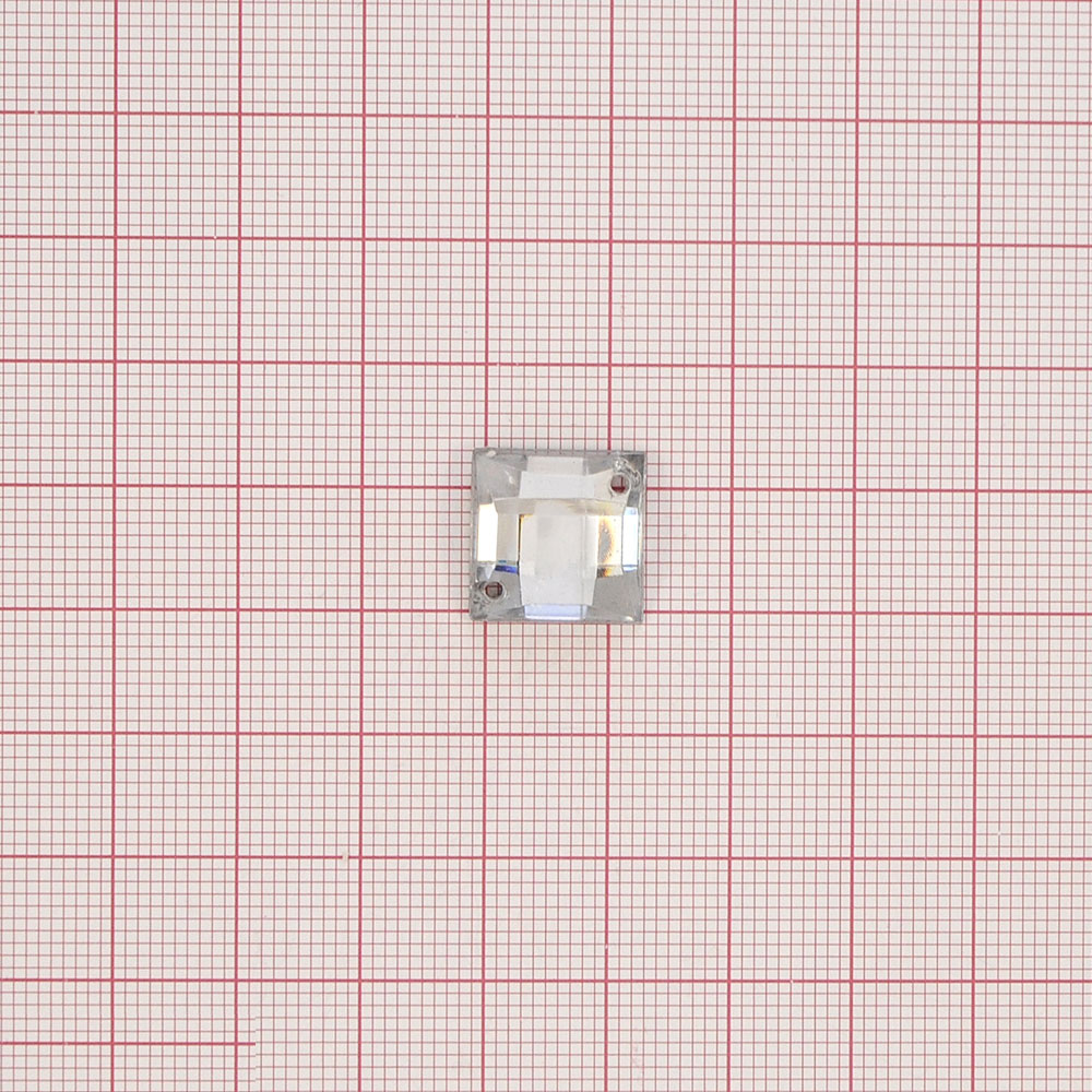 Стразы Д пришивн. квадрат 14*14мм бел.кристал 38, 1тыс.шт. Стразы пришивные