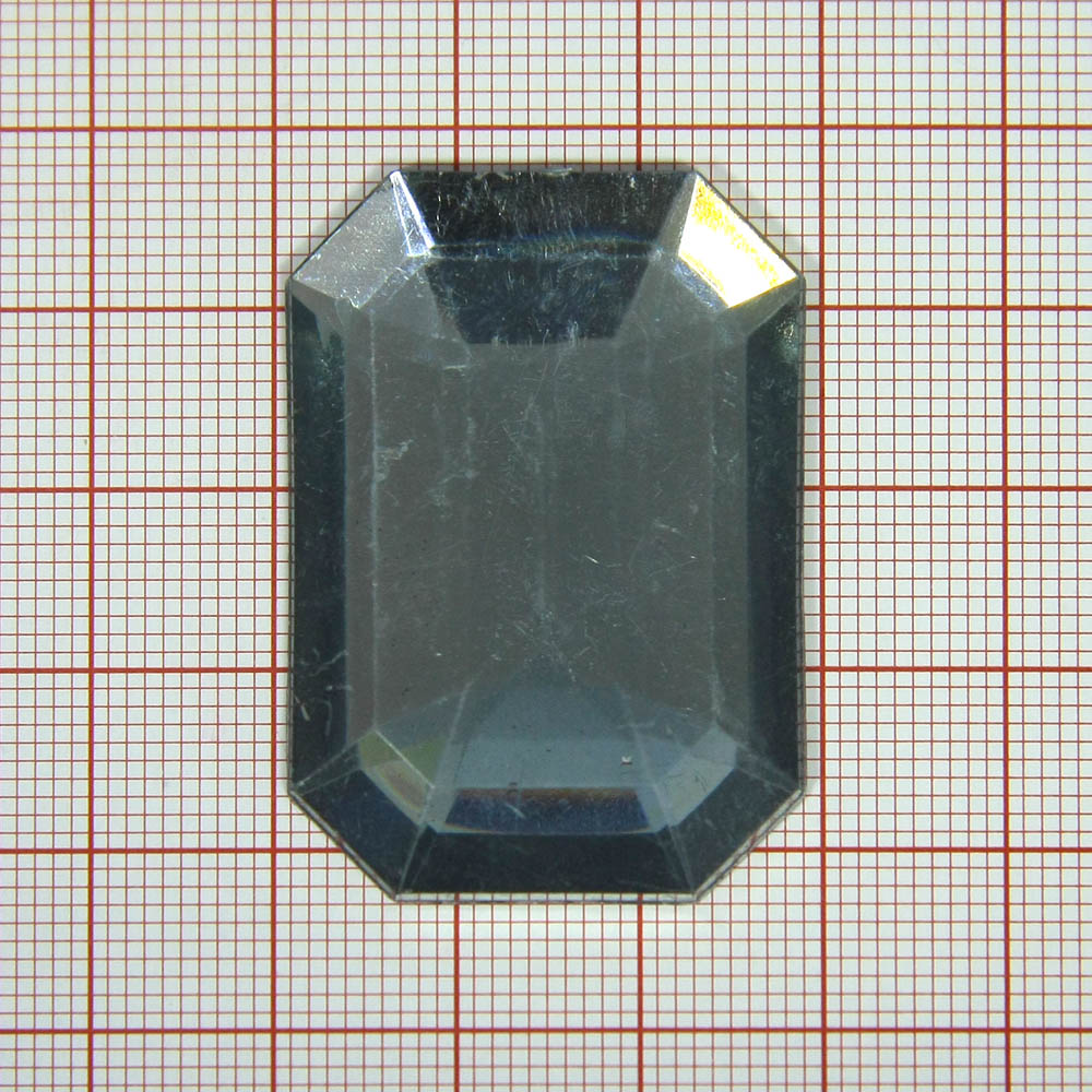 Стразы стеклянные на клей многранники (28*40мм) серый, 1тыс.шт. Стразы на клей