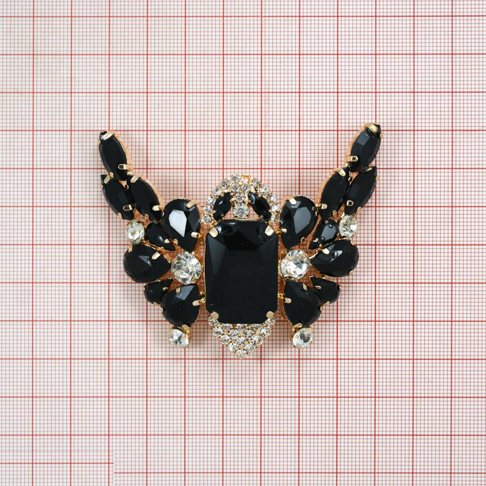 Краб металлКраб 8*6см GOLD, черные и белые камни. Крабы Металл Геометрия Декор