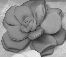 Брошь ткань Цветок, серый, шт. Броши