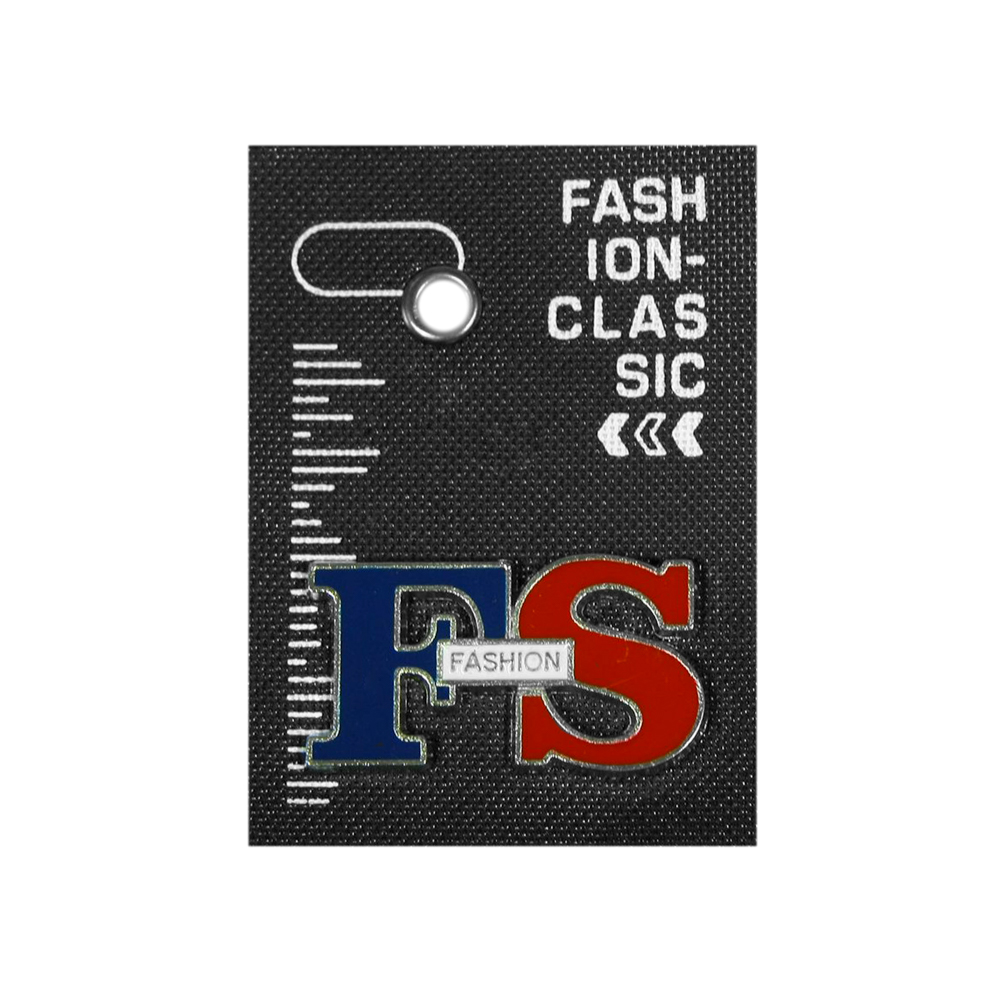 Лейба п/у Fashion Classic черная, краб мет. FS золото, сине-красн.эмаль, шт. Лейба Кожзам