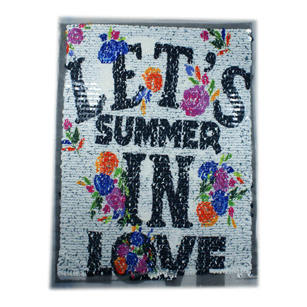 Аппликация пришивная пайетки двусторонняя Lets summer in love/сова и луна 21*28см цветная, шт. Аппликации Пришивные Пайетки