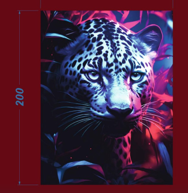 Термотрансфер DTF пленка люминесцентная 62828, Леопард, 15,2*20см, шт. Термотрансфер