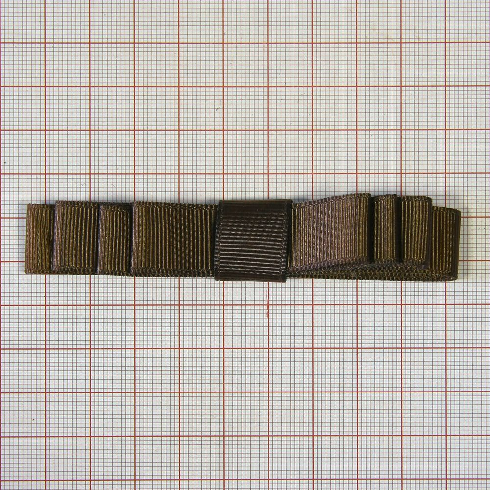 Аппликация декор обувная FF-214 коричневый бантик Ленточки, шт. Аппликации Пришивные Цветы Банты