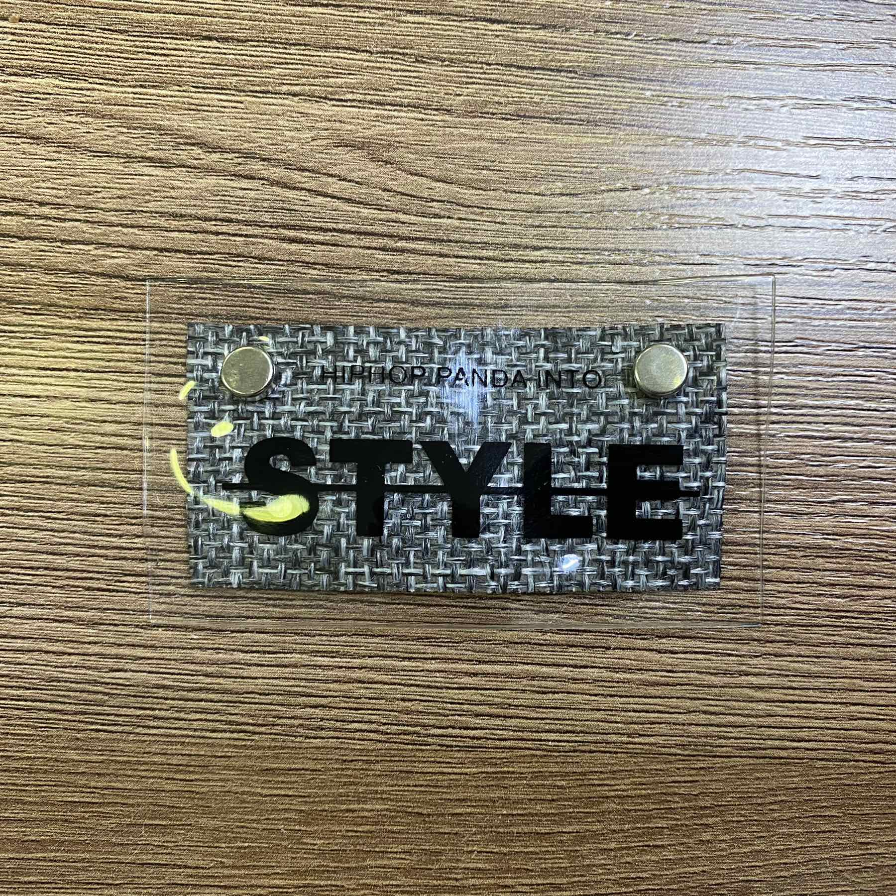 Лейба ткань, клеенка STYLE, хольнитены, 7*4см, прозрачный, черный, серый, никель, шт. Лейба Ткань