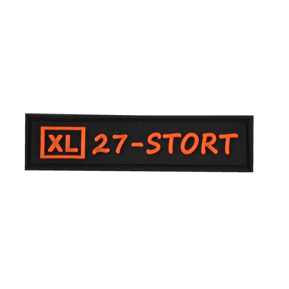 Лейба резиновая 27 - STORT оранжевая на черном 1,5*6см, черный, оранжевый шт. Лейба Резина