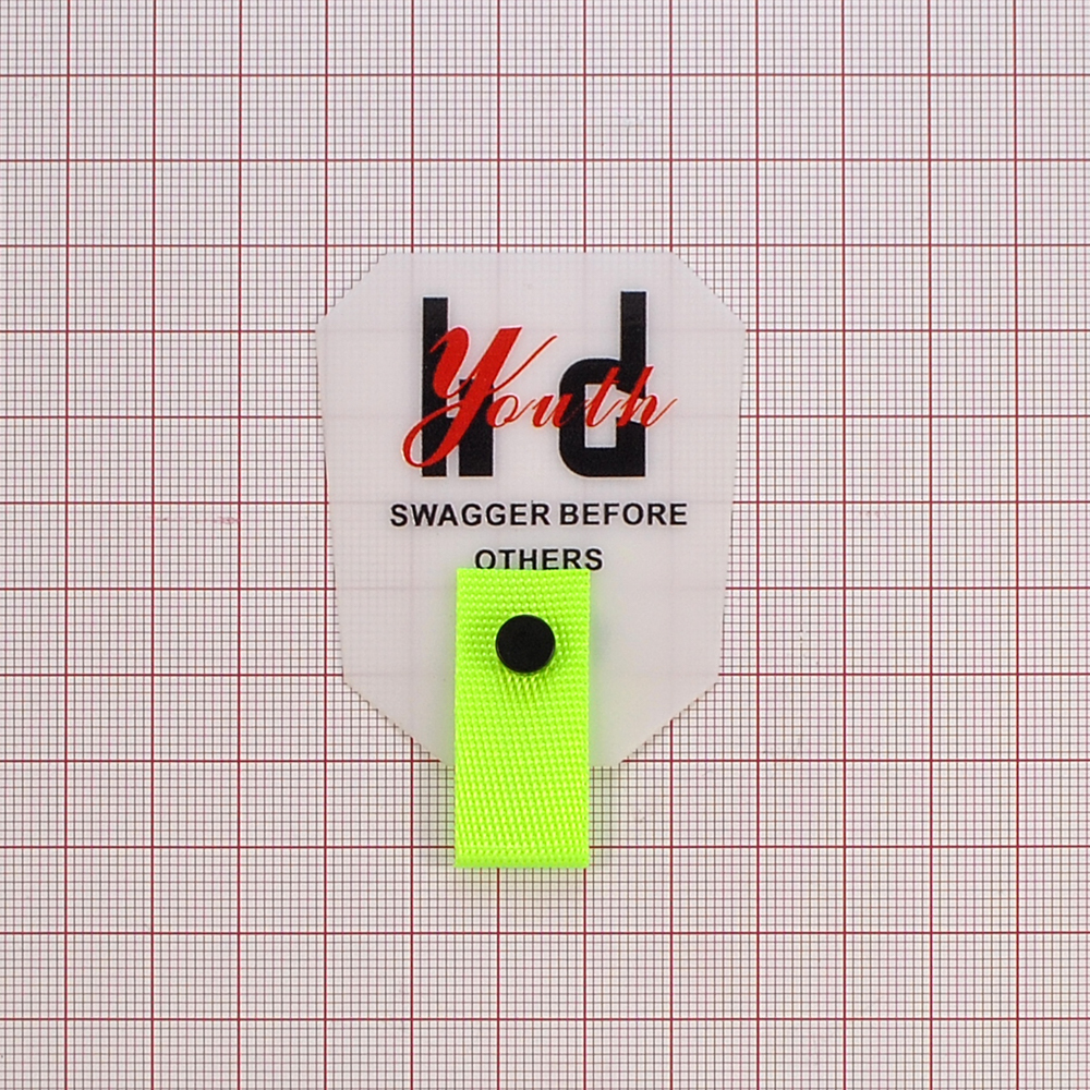 Лейба силиконовая c подвеской  SWAGGER, 7.5*5см, прозрачный, черный, красный, салатовый, шт. Лейба Силикон