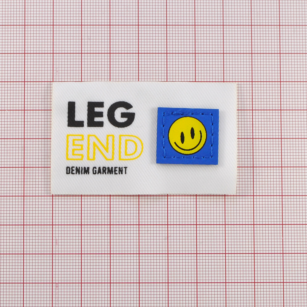 Лейба ткань LEGEND, 4*6,5см, черный, белый, желтый, синий, шт. Лейба Ткань