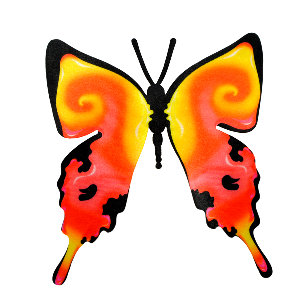 Аппликация клеевая тканевая Бабочка №4-4 14,0*14,5см атлас, шт. Аппликация клеевая