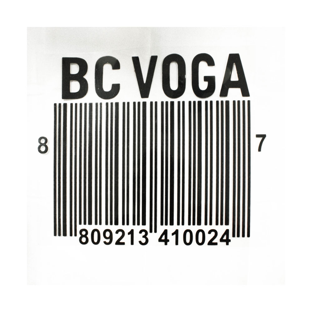 Термоаппликация клеенка BC VOGA, 27*24см, штрихкод, белый, черный. Термоаппликации Резиновые Клеенка