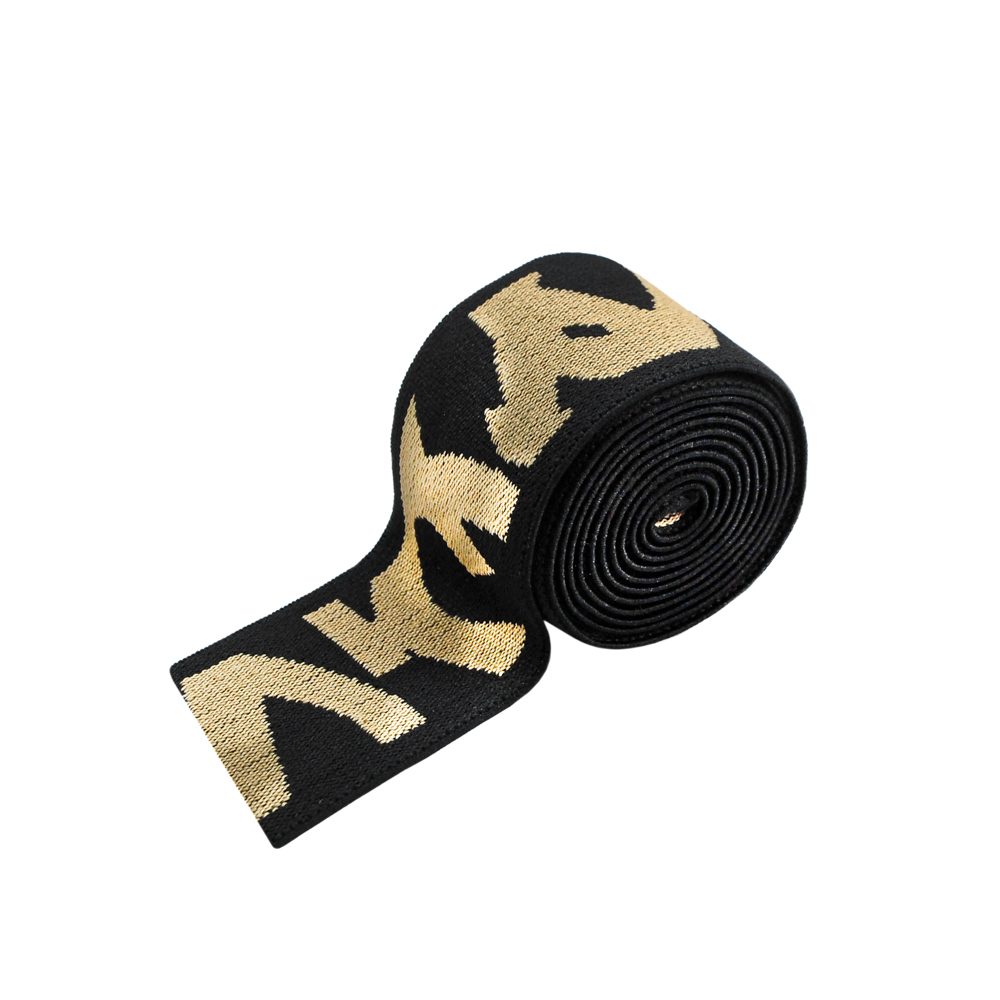 Резинка Мозаика 4см, черный, желтый, 50ярд. Резинка