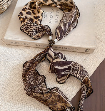 Шарф тканевый, 140см, леопардовый, шт. Украшения