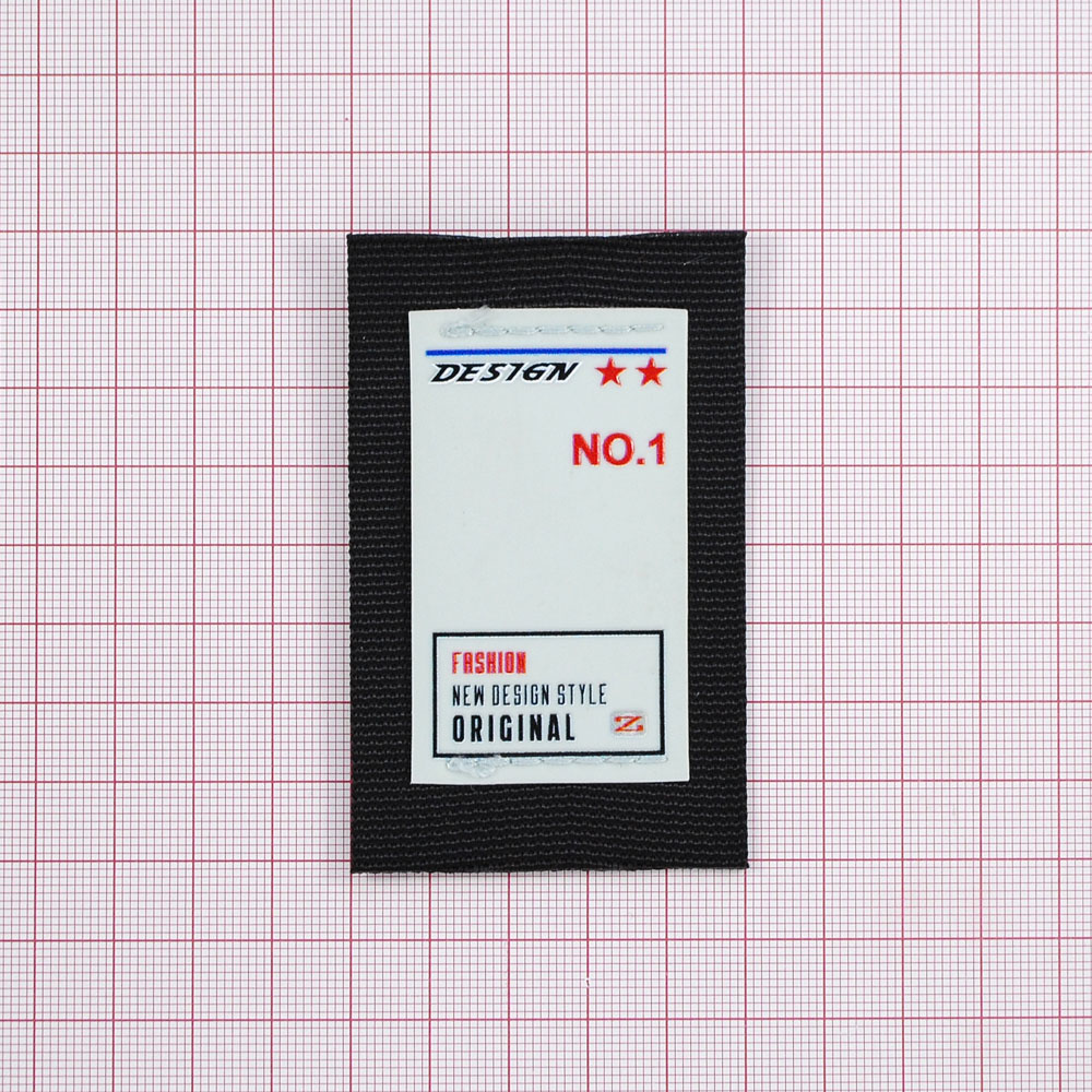 Лейба ткань, Design, 5*8см, черный, красный, серый, синий, шт. Лейба Ткань