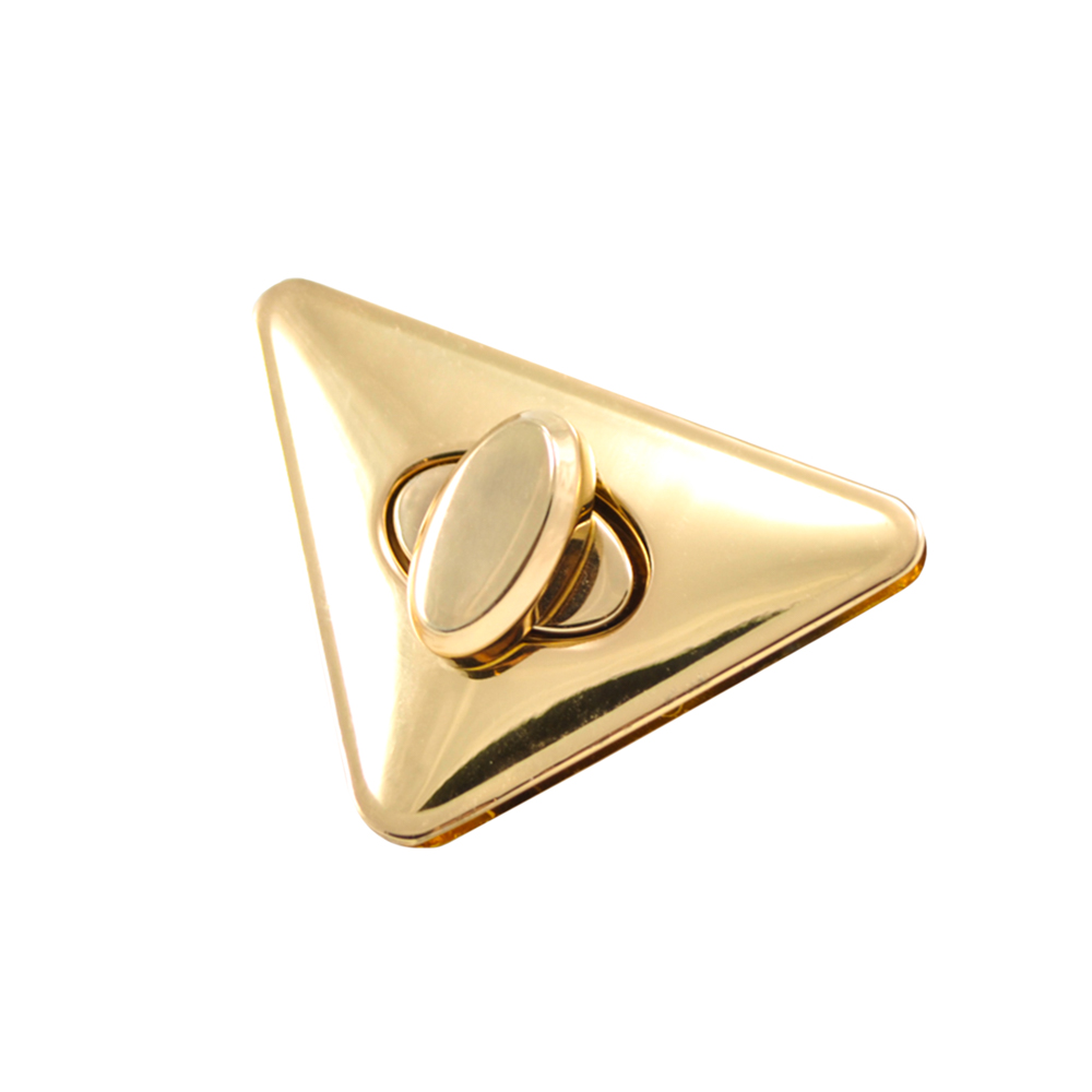 Замок сумочный 1142 твист треугольник 60*40мм GOLD, шт. Сумочная фурнитура