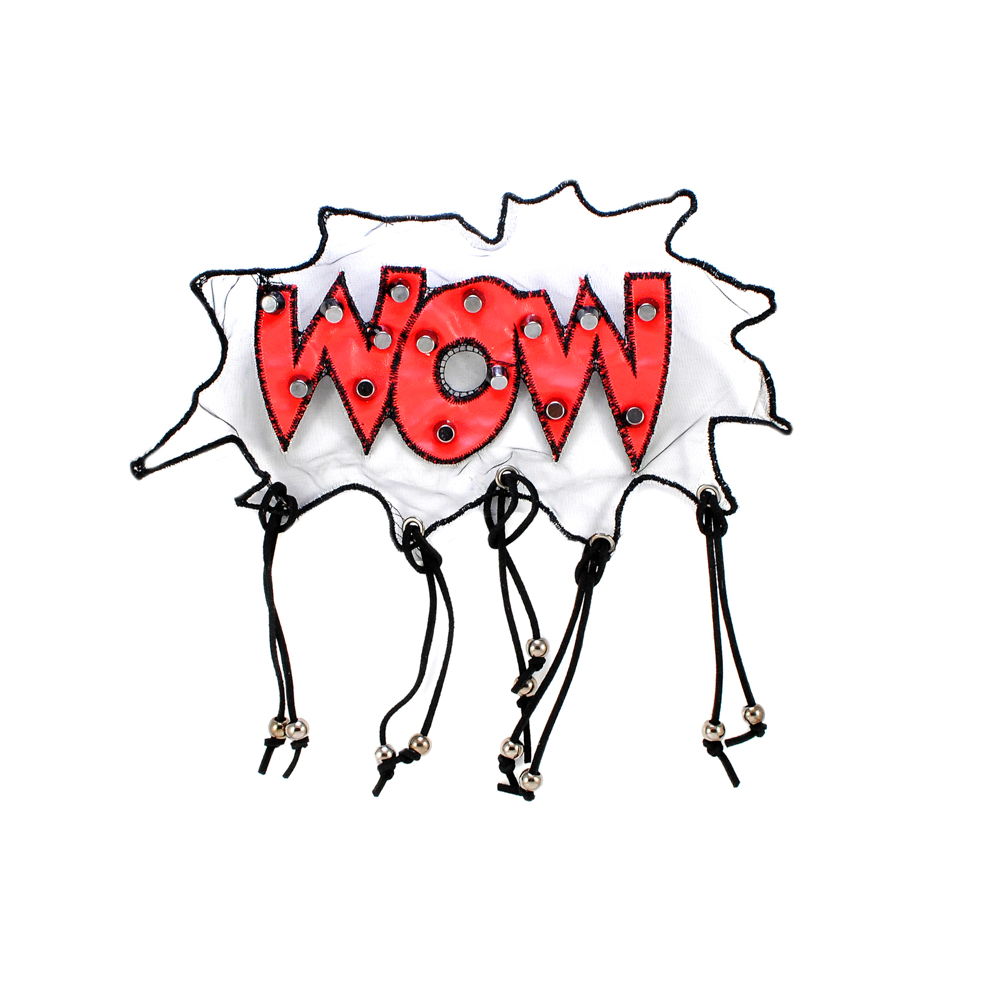 Аппликация кожзам пришивная сетка Облако с подвесками 21*22см, красный, черный, black nikel, шт. Нашивка Кожзам