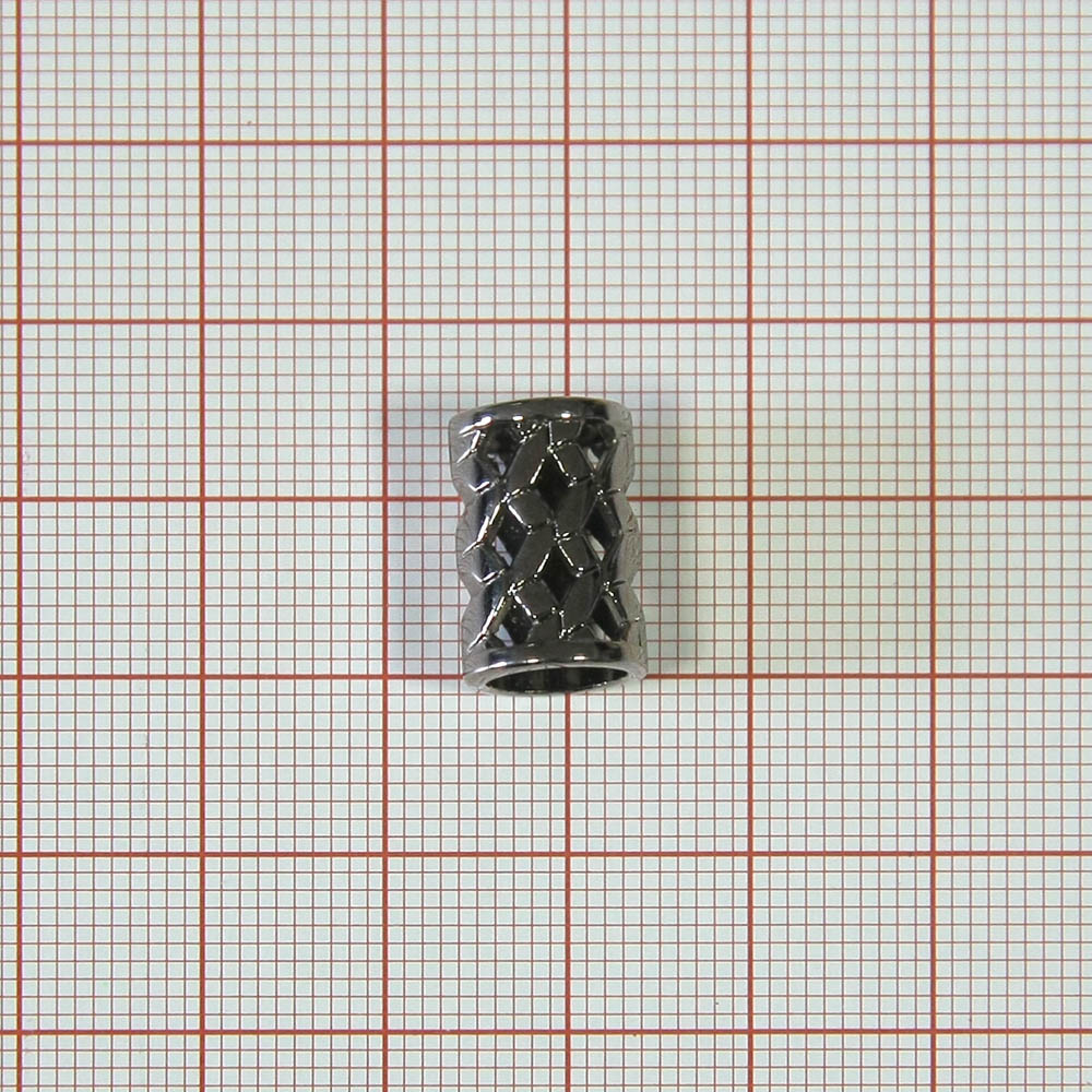 Наконечник металлический DZ029 Косичка BLACK NIKEL 1т.шт. Фиксаторы, наконечники