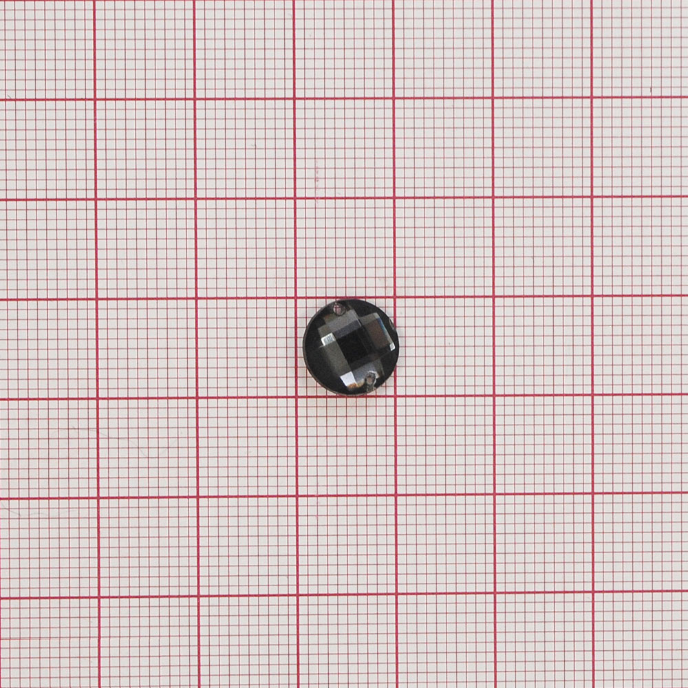 Стразы Д пришивн. круг 10мм темн-серый 20, 1тыс.шт. Стразы пришивные