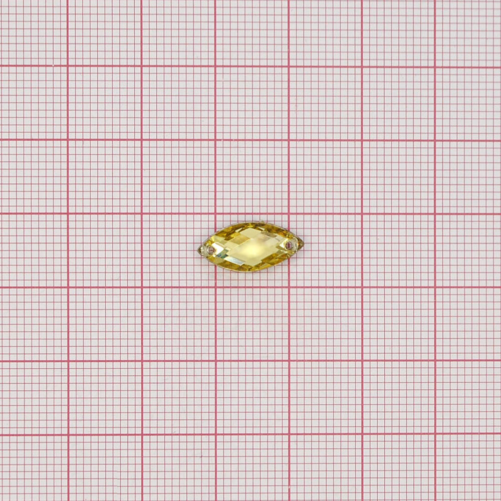 Стразы Д пришивн. глаз 7*15мм лимон 23, 1тыс.шт. Стразы пришивные