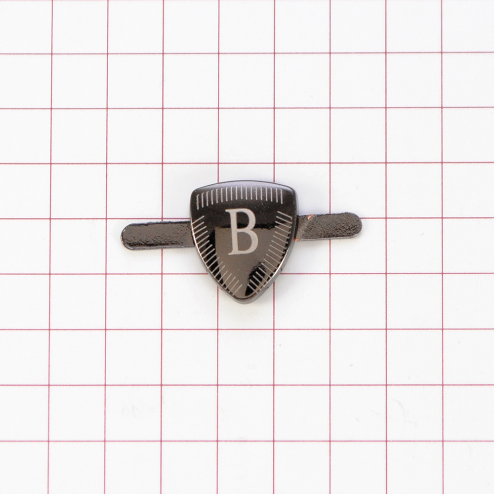 Краб металл буква "B", 1*1,1см, черный, шт. Крабы Металл Надписи, Буквы