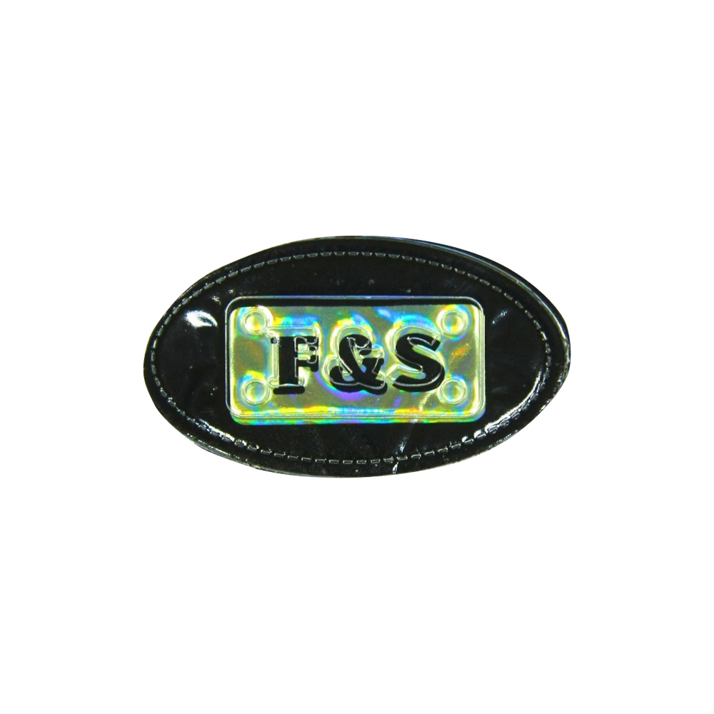 Лейба кожзам A6158 53*31мм F&S. Лейба Кожзам