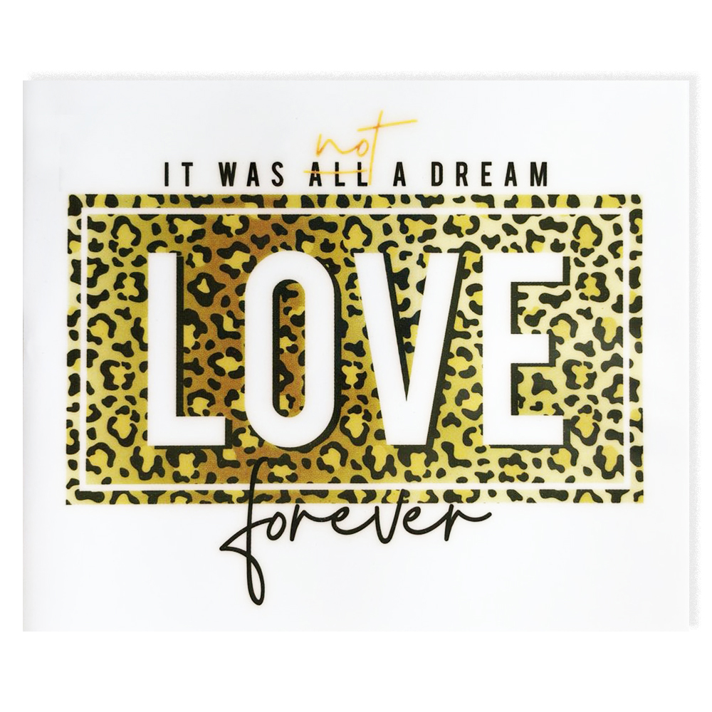 Термоаппликация №01-16 LOVE forever 10*12см, леопардовый, шт. Термопереводки Надписи