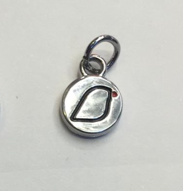 Подвеска металл с кольцом Птичка 13,6*10мм, черная и красная эмаль, CHROME, шт. Подвески