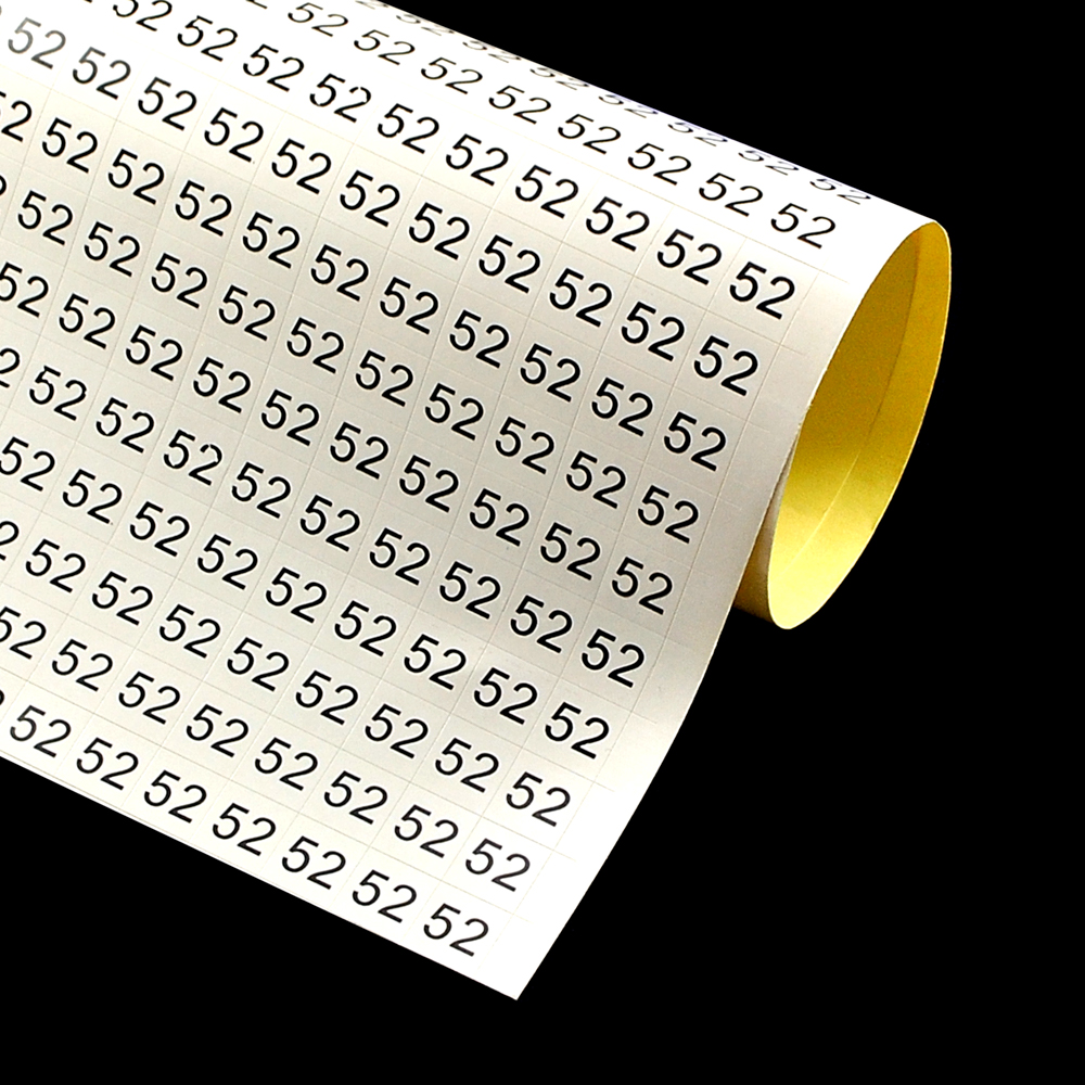 Размерник листовой самоклеящийся 52 белый (20*50шт) . Размерник клеевой (лист)