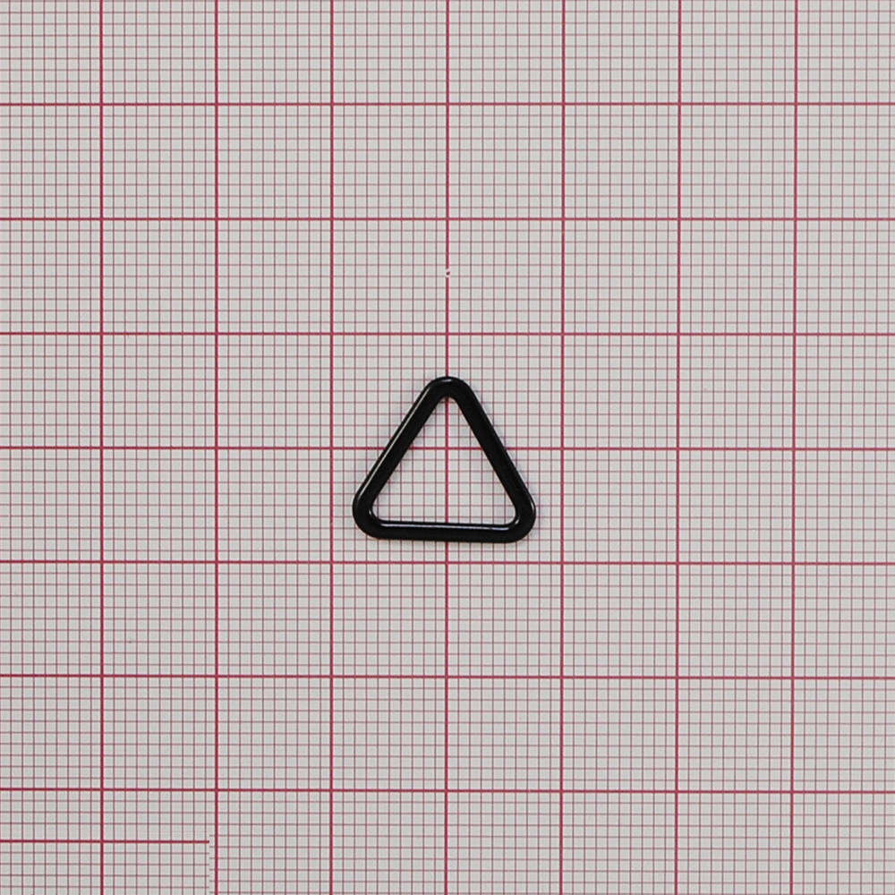 Перетяжка бельевая металл Треугольник 12мм (грань), 10,7*12,1мм (внутр.), 14,6*15,9мм (внешн.), черный, 1т.шт, уп. Перетяжка бельевая