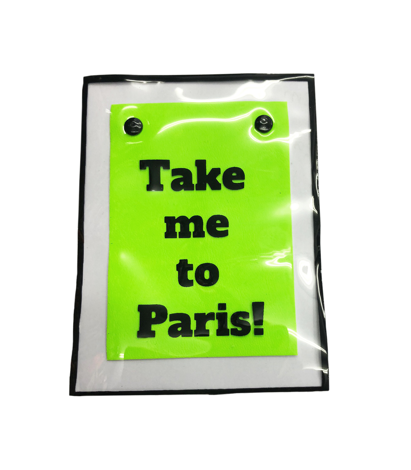 Лейба клеенка с хольнитенами Take me to Paris!, 7,5*10см, черный, зеленый, прозрачный, шт. Лейба Клеенка