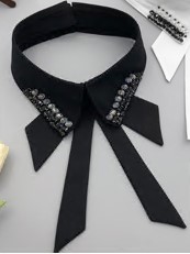 Воротник с камнями и бантом, черный, шт. Воротники