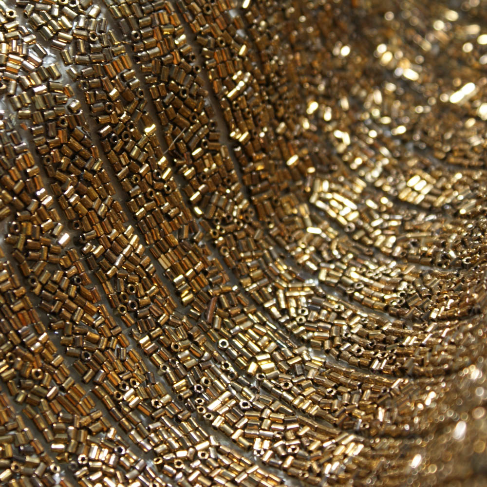 Стразы полотно клеевое #601 Коричневый Грядки Цилиндры Бисер, 40*24см, 1лист. Полотна из страз