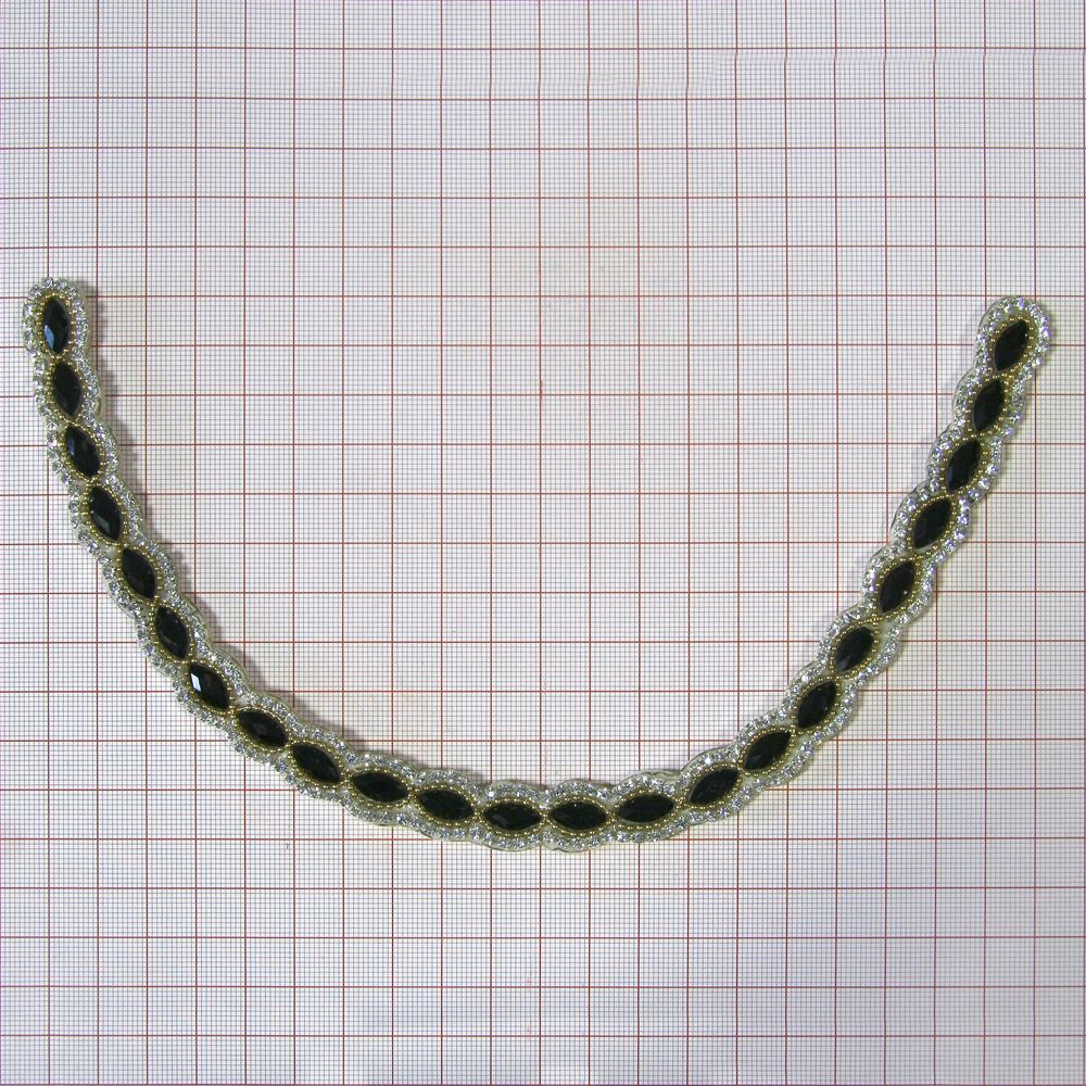 Воротник FY-000 Волна черные камни, шт. Воротники